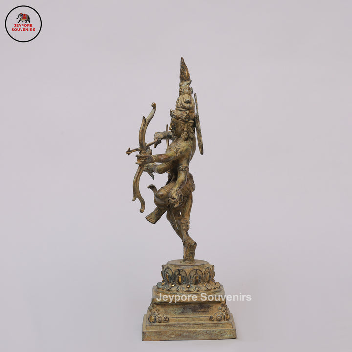 Handcrafted Indonesian-Style Multi-Armed Divine Warrior Bronze Statue