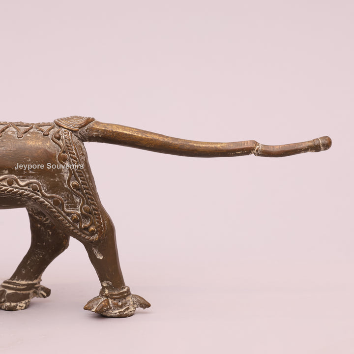 Handcrafted Antique Gold Brass Animal Sculpture