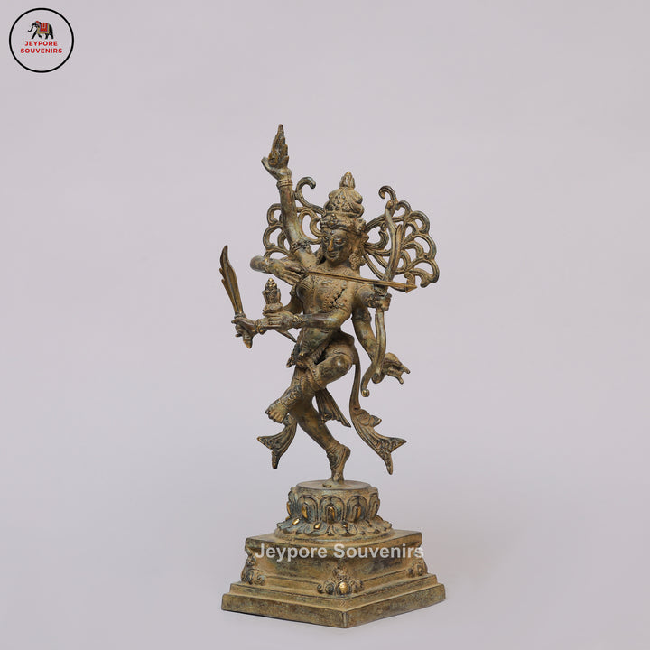 Handcrafted Indonesian-Style Multi-Armed Divine Warrior Bronze Statue
