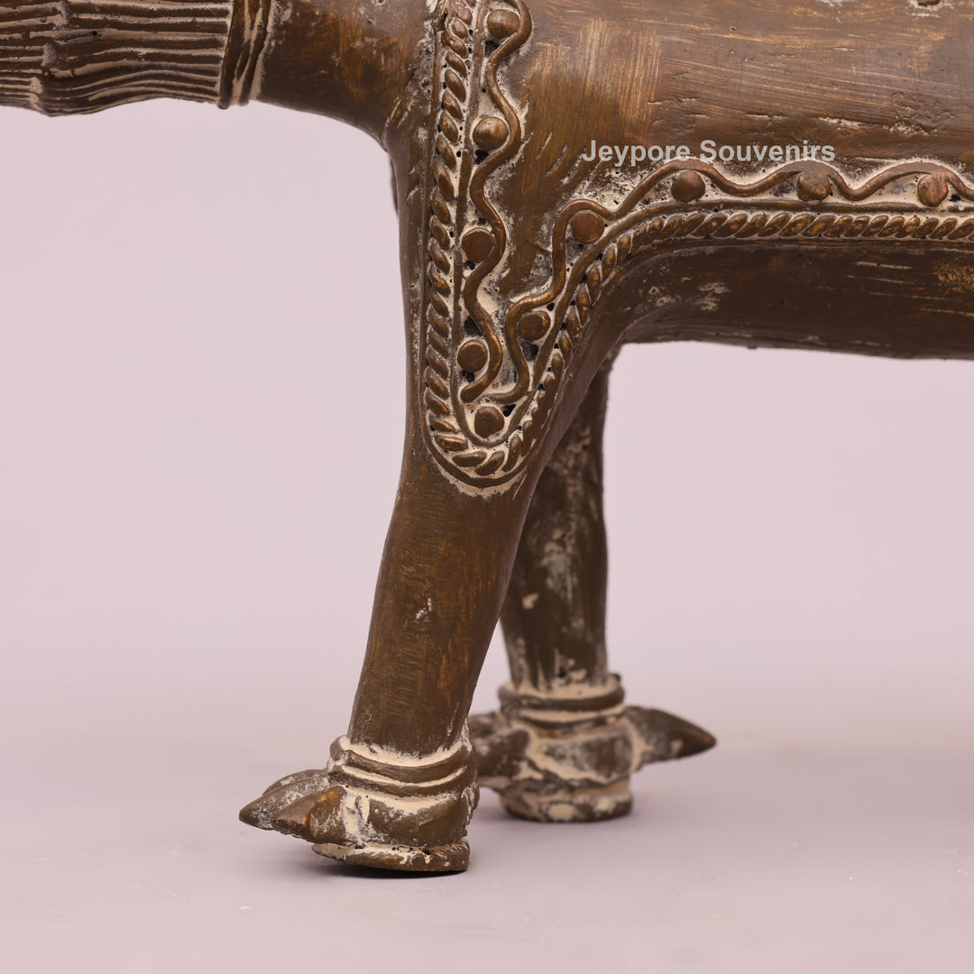 Handcrafted Antique Gold Brass Animal Sculpture