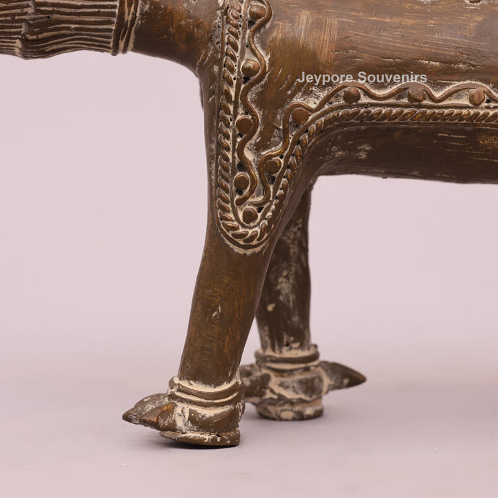 Handcrafted Antique Gold Brass Animal Sculpture