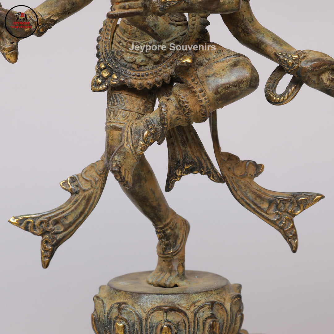 Handcrafted Indonesian-Style Multi-Armed Divine Warrior Bronze Statue