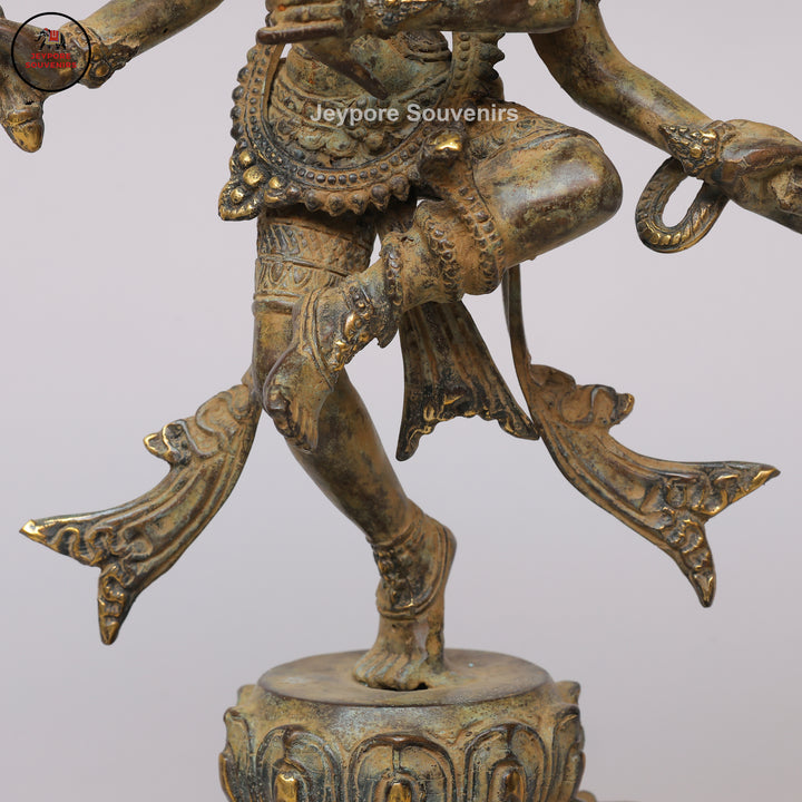 Handcrafted Indonesian-Style Multi-Armed Divine Warrior Bronze Statue