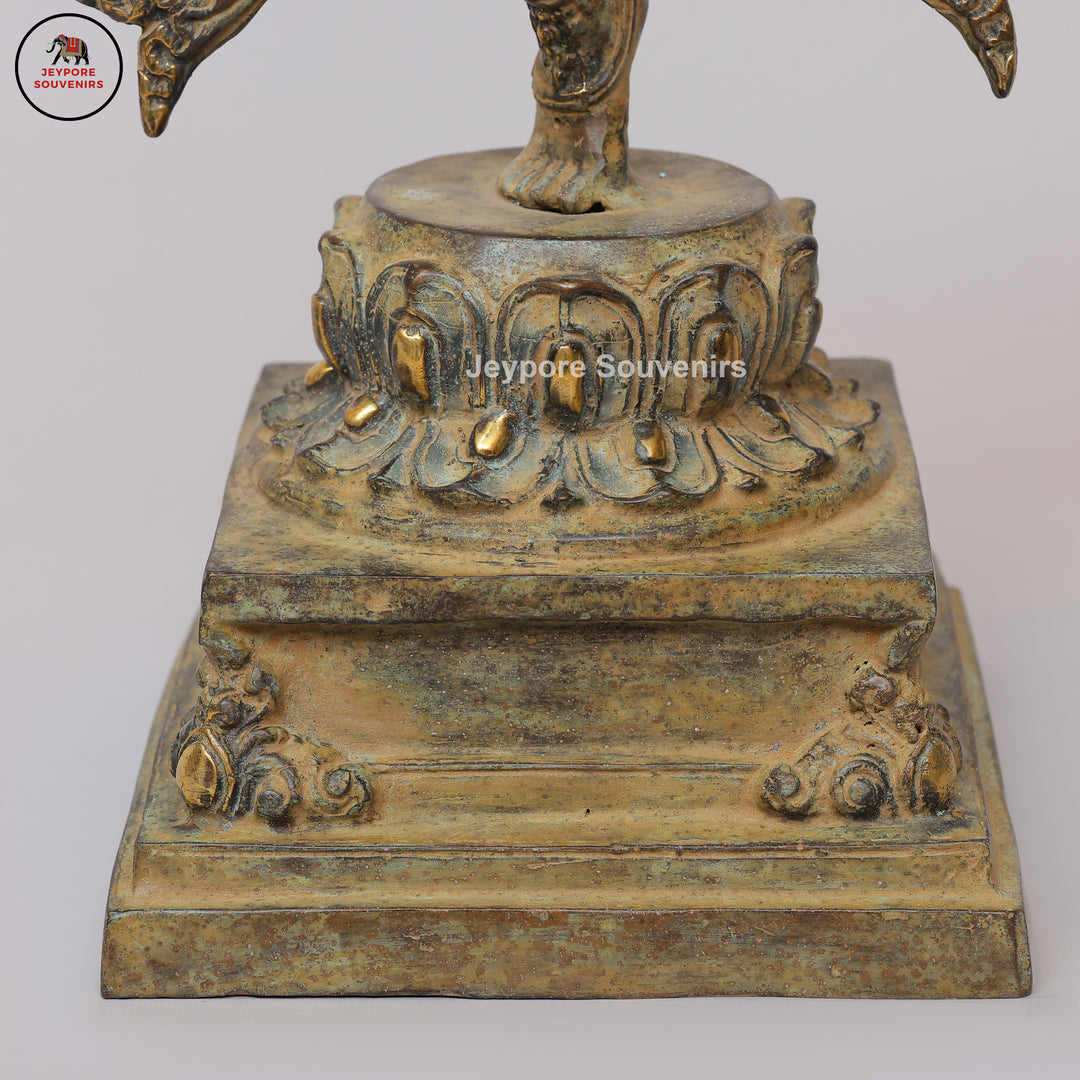 Handcrafted Indonesian-Style Multi-Armed Divine Warrior Bronze Statue
