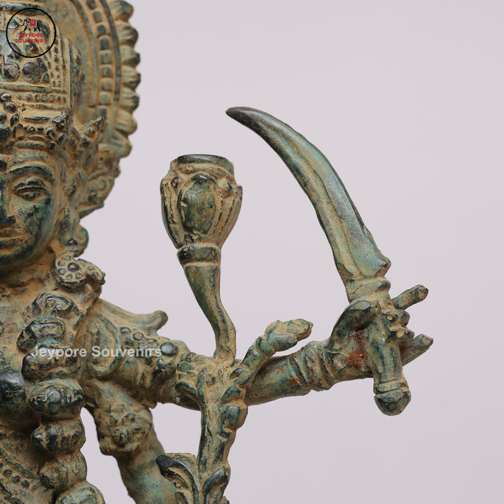 Antique Bronze Dancing Multi-Armed Mahakali Statue