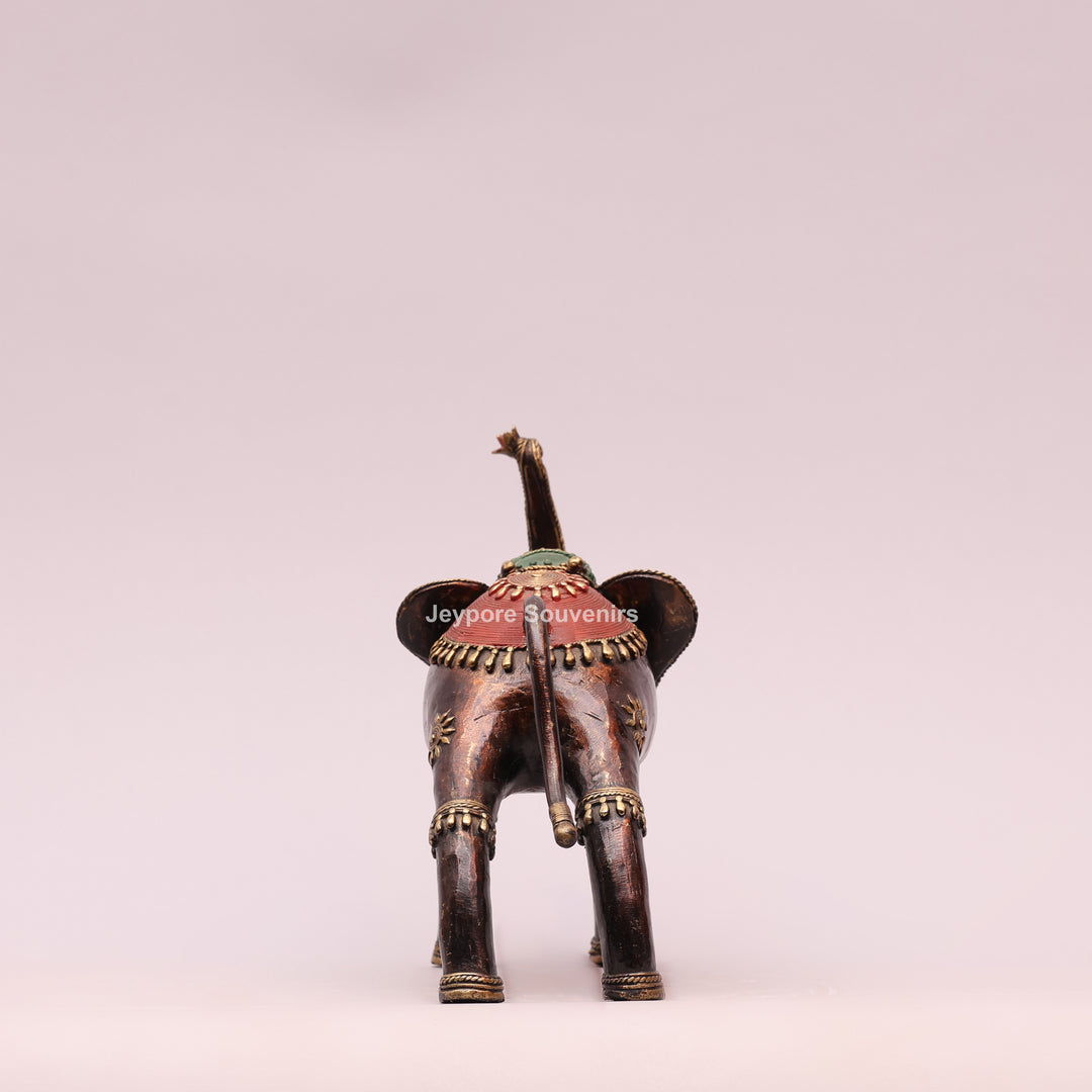 Handcrafted Dhokra Brass Tribal Elephant Sculpture