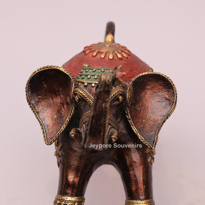 Handcrafted Dhokra Brass Tribal Elephant Sculpture
