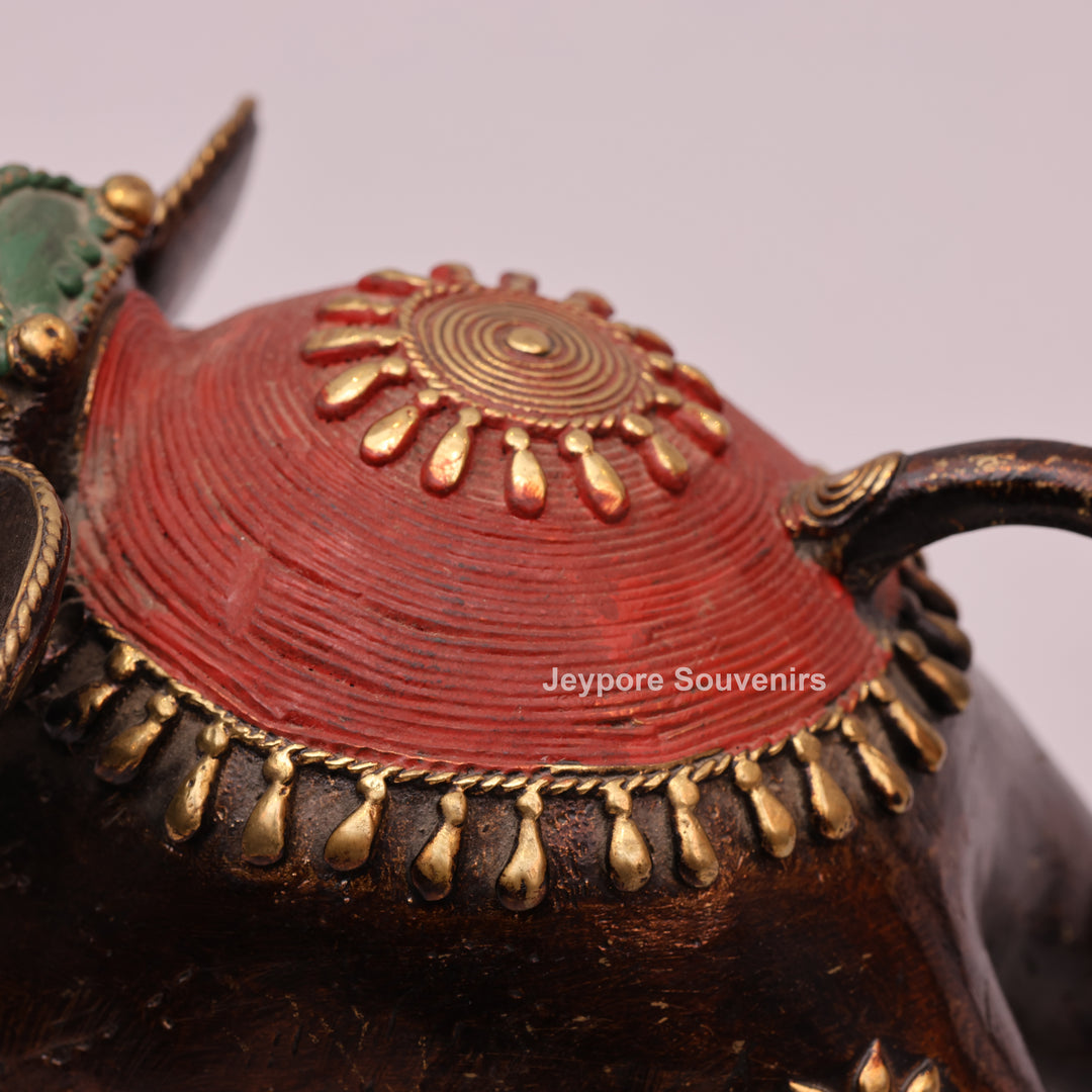 Handcrafted Dhokra Brass Tribal Elephant Sculpture