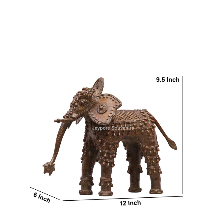Handcrafted Brass Elephant Sculpture