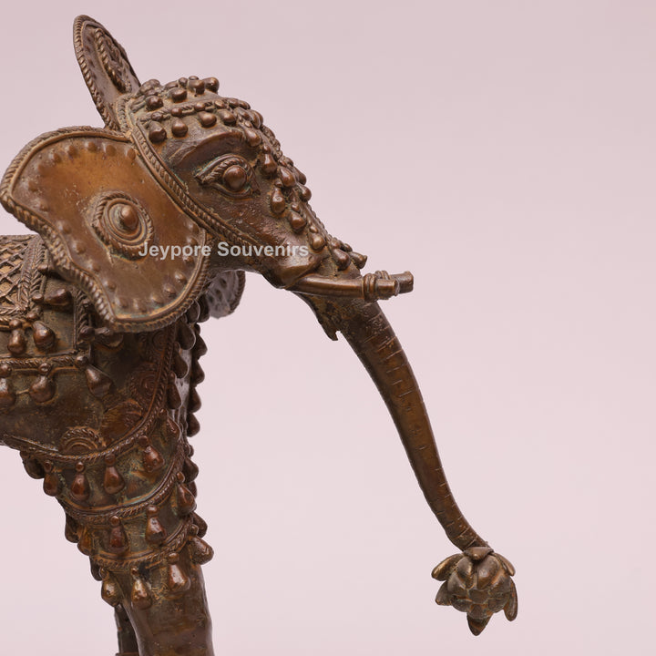 Handcrafted Brass Elephant Sculpture