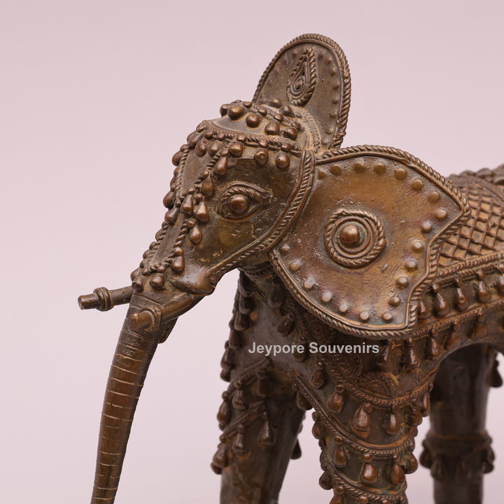 Handcrafted Brass Elephant Sculpture