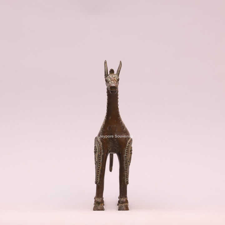 Antique Brass Horse Sculpture - Dhokra Art