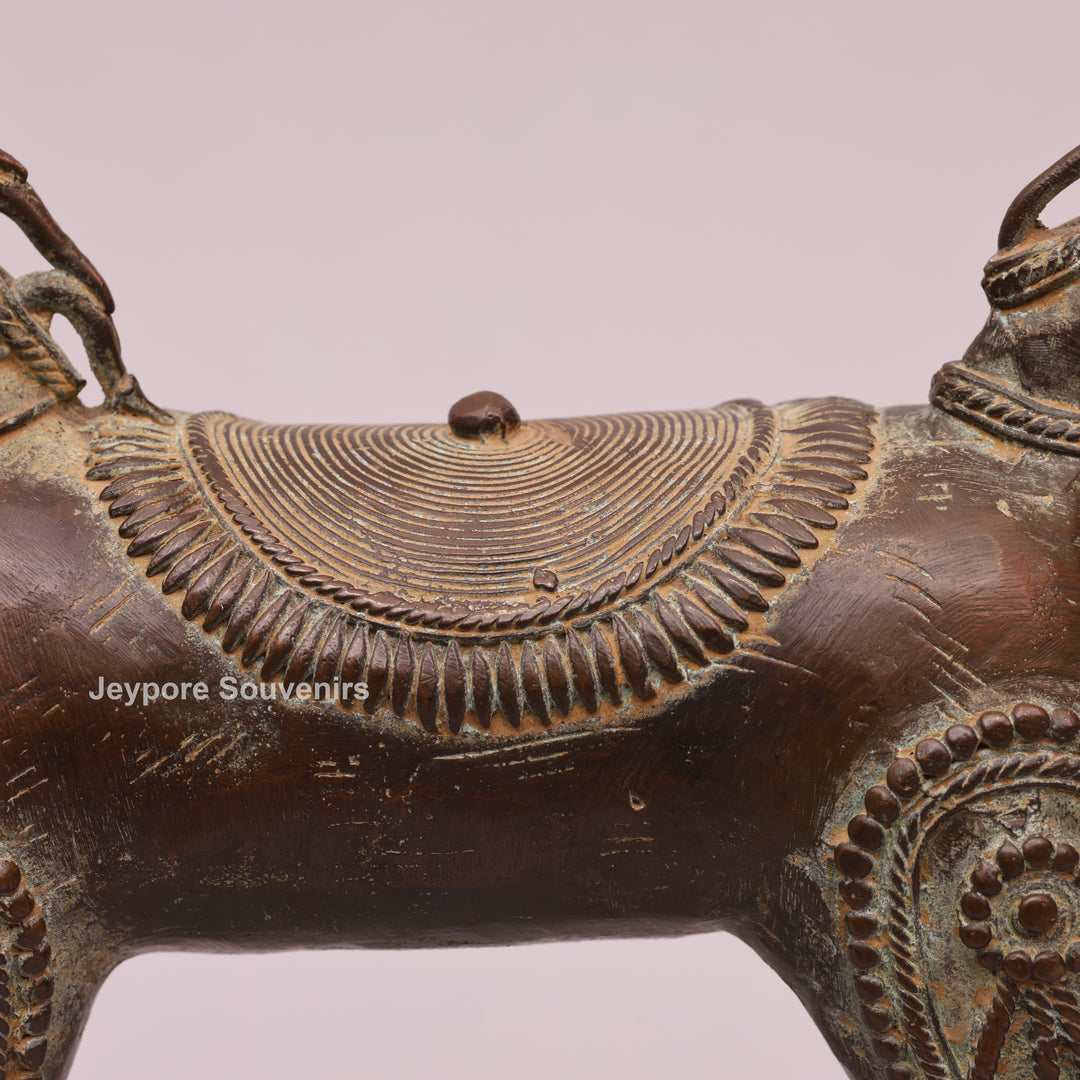 Antique Brass Horse Sculpture - Dhokra Art