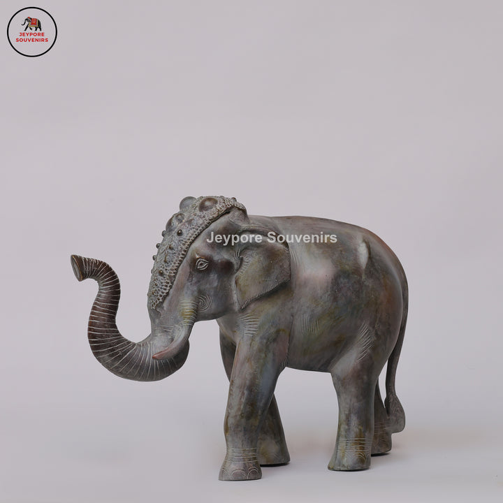 Handcrafted Antique Bronze Elephant Statue