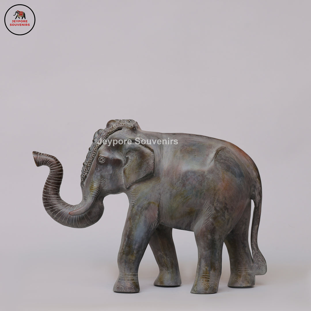 Handcrafted Antique Bronze Elephant Statue