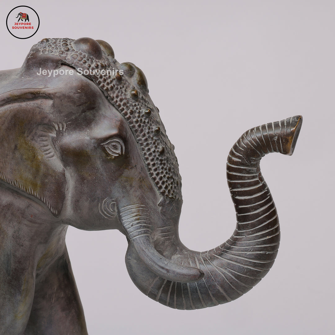 Handcrafted Antique Bronze Elephant Statue