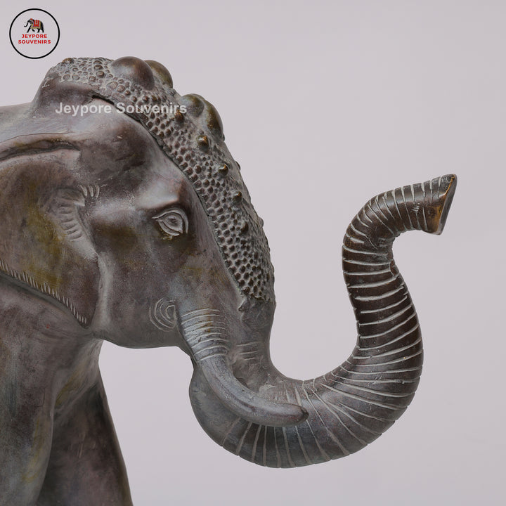 Handcrafted Antique Bronze Elephant Statue