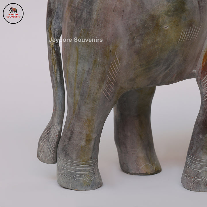 Handcrafted Antique Bronze Elephant Statue