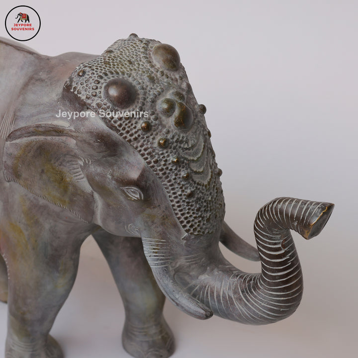 Handcrafted Antique Bronze Elephant Statue