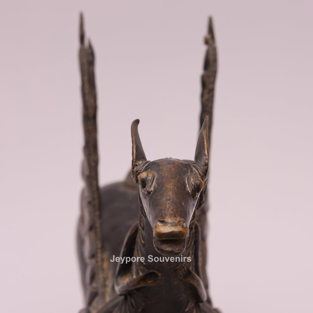 Dhokra Brass Horse Sculpture with Wings