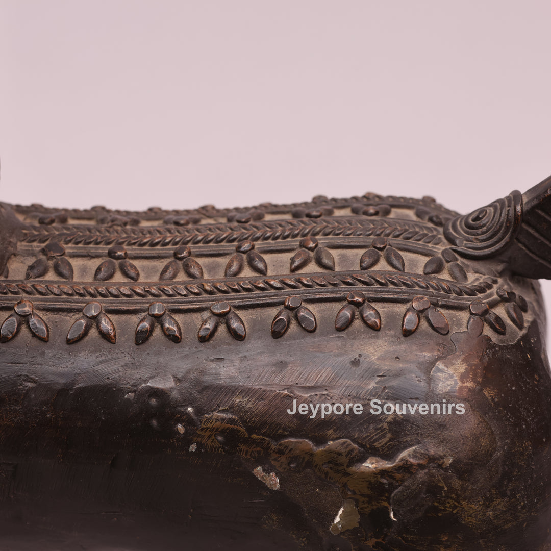 Handcrafted Dhokra Art Brass Horse &amp; Rider Sculpture