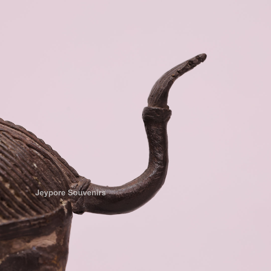Handcrafted Dhokra Brass Nandi Bull Sculpture – Traditional Tribal Art