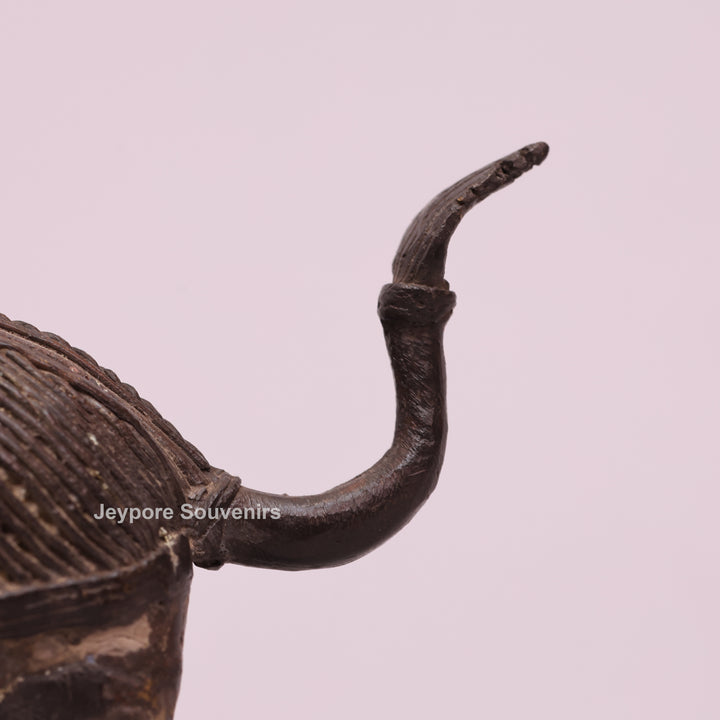 Handcrafted Dhokra Brass Nandi Bull Sculpture – Traditional Tribal Art