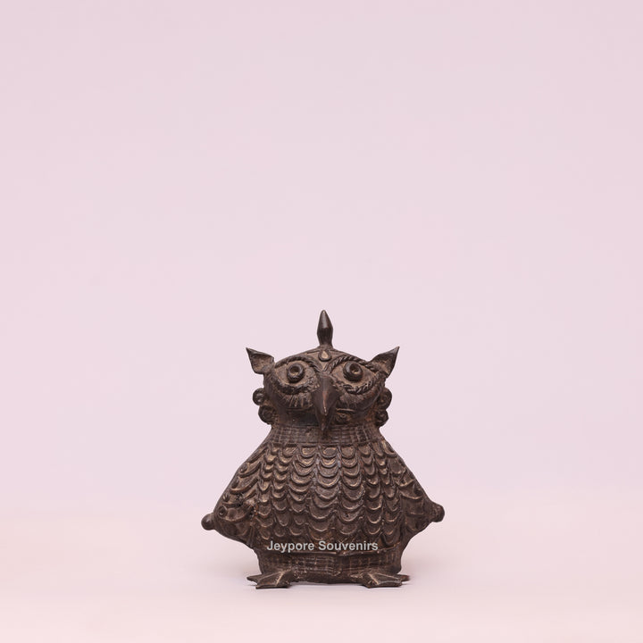 Handcrafted Dhokra Brass Owl – Traditional Tribal Art
