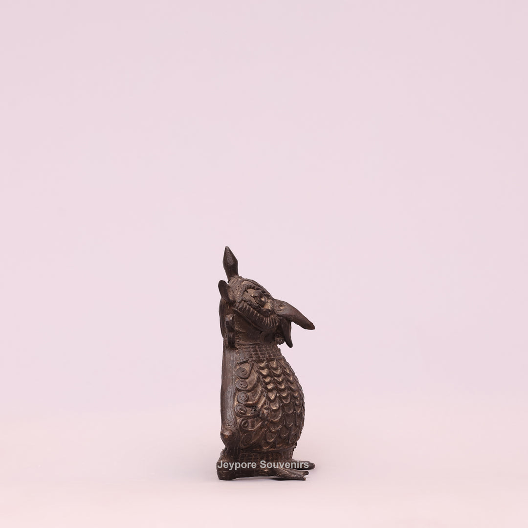 Handcrafted Dhokra Brass Owl – Traditional Tribal Art