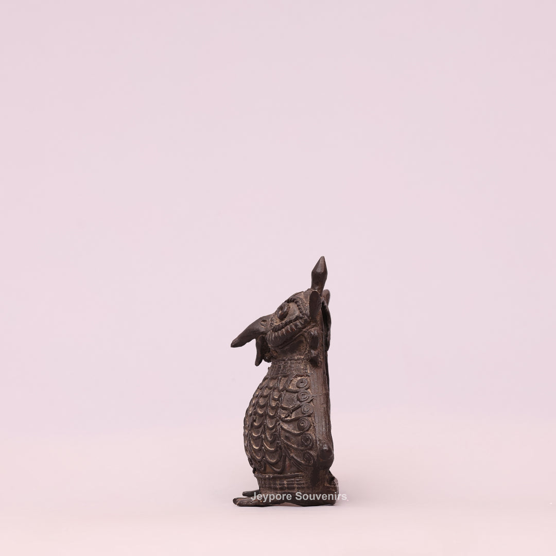 Handcrafted Dhokra Brass Owl – Traditional Tribal Art
