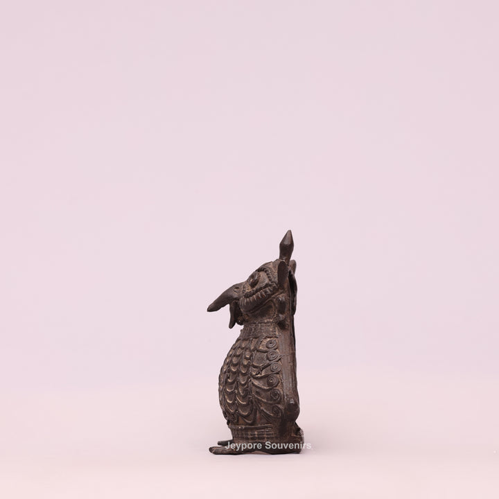Handcrafted Dhokra Brass Owl – Traditional Tribal Art