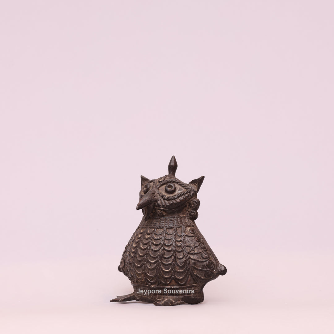 Handcrafted Dhokra Brass Owl – Traditional Tribal Art