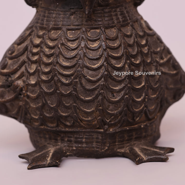 Handcrafted Dhokra Brass Owl – Traditional Tribal Art
