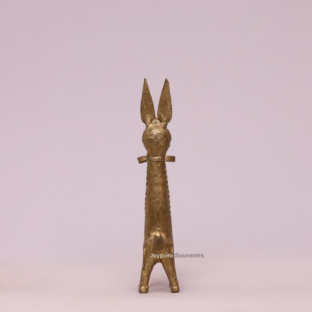 Handcrafted Dhokra Brass Horse Sculpture – Antique Tribal Art