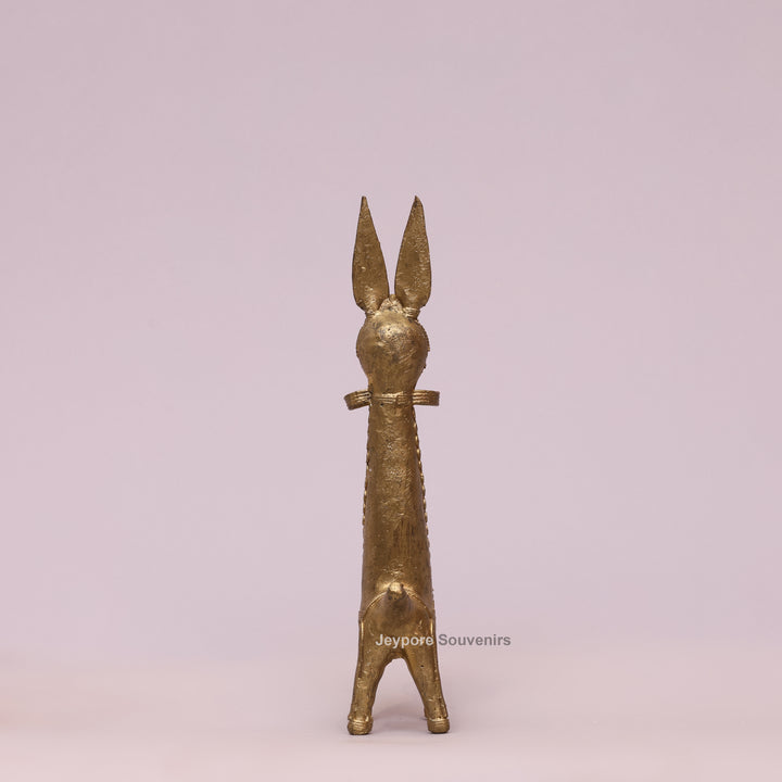 Handcrafted Dhokra Brass Horse Sculpture – Antique Tribal Art