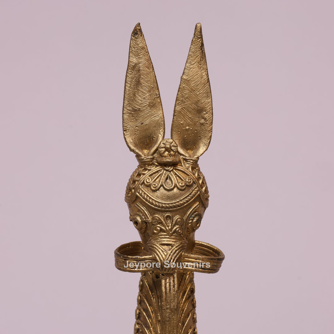 Handcrafted Dhokra Brass Horse Sculpture – Antique Tribal Art