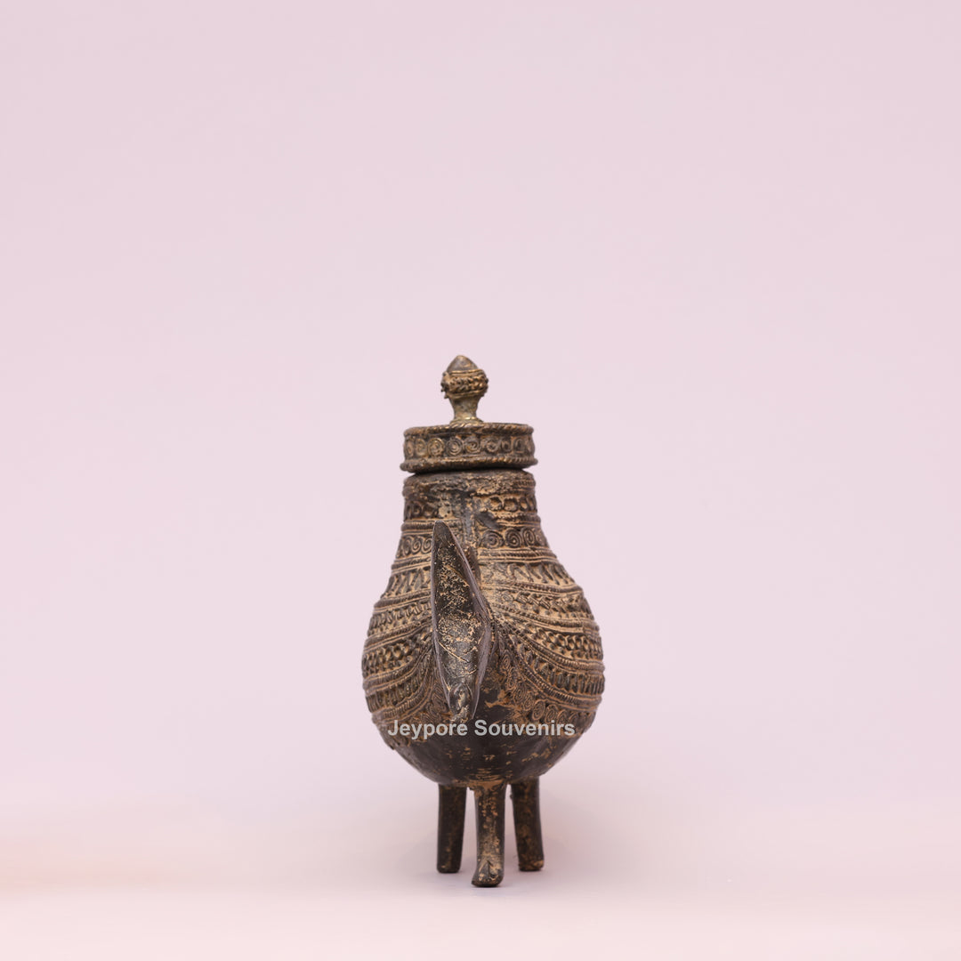 Handcrafted Dhokra Brass Fish Container Box
