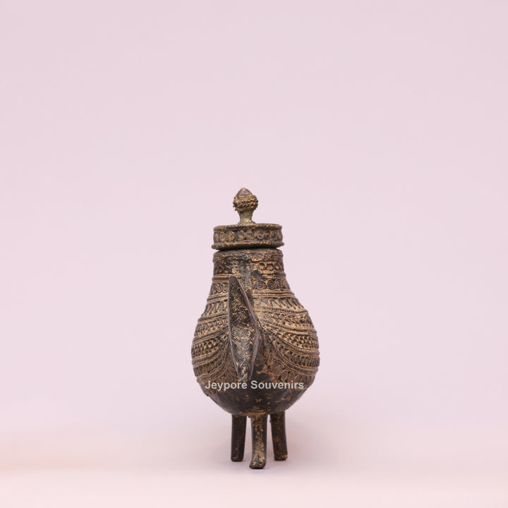 Handcrafted Dhokra Brass Fish Container Box