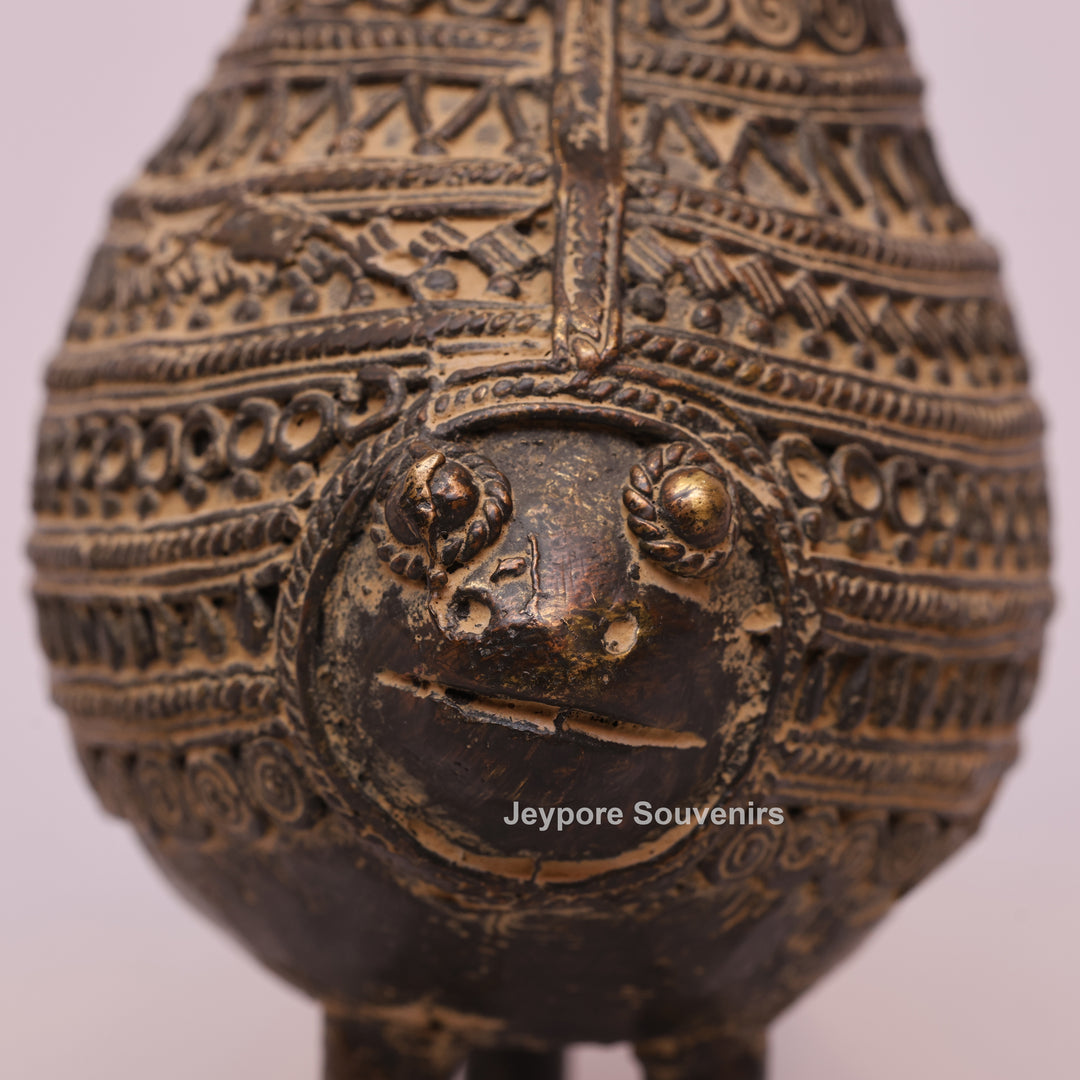 Handcrafted Dhokra Brass Fish Container Box