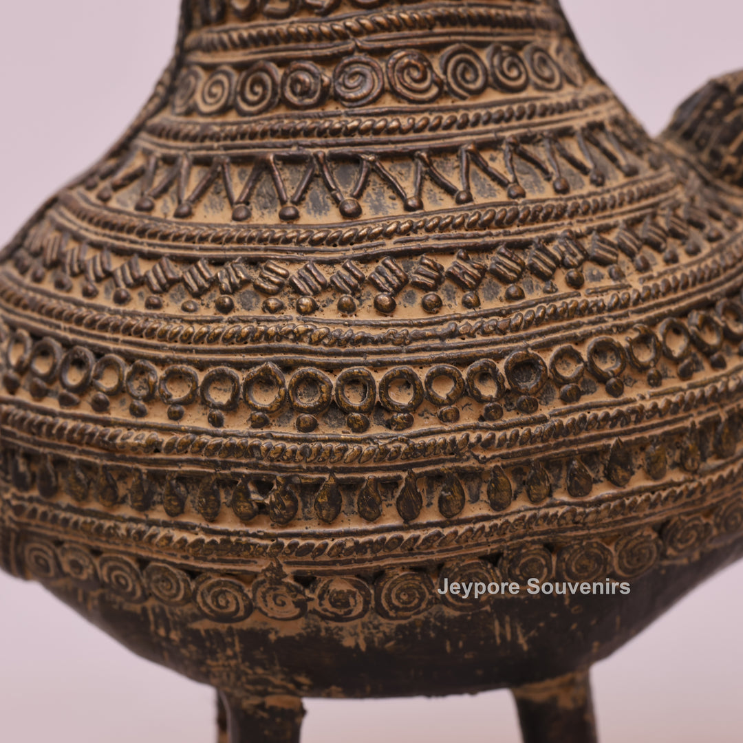 Handcrafted Dhokra Brass Fish Container Box