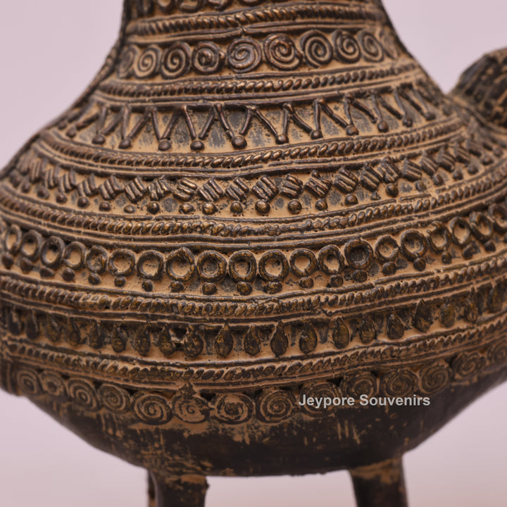 Handcrafted Dhokra Brass Fish Container Box