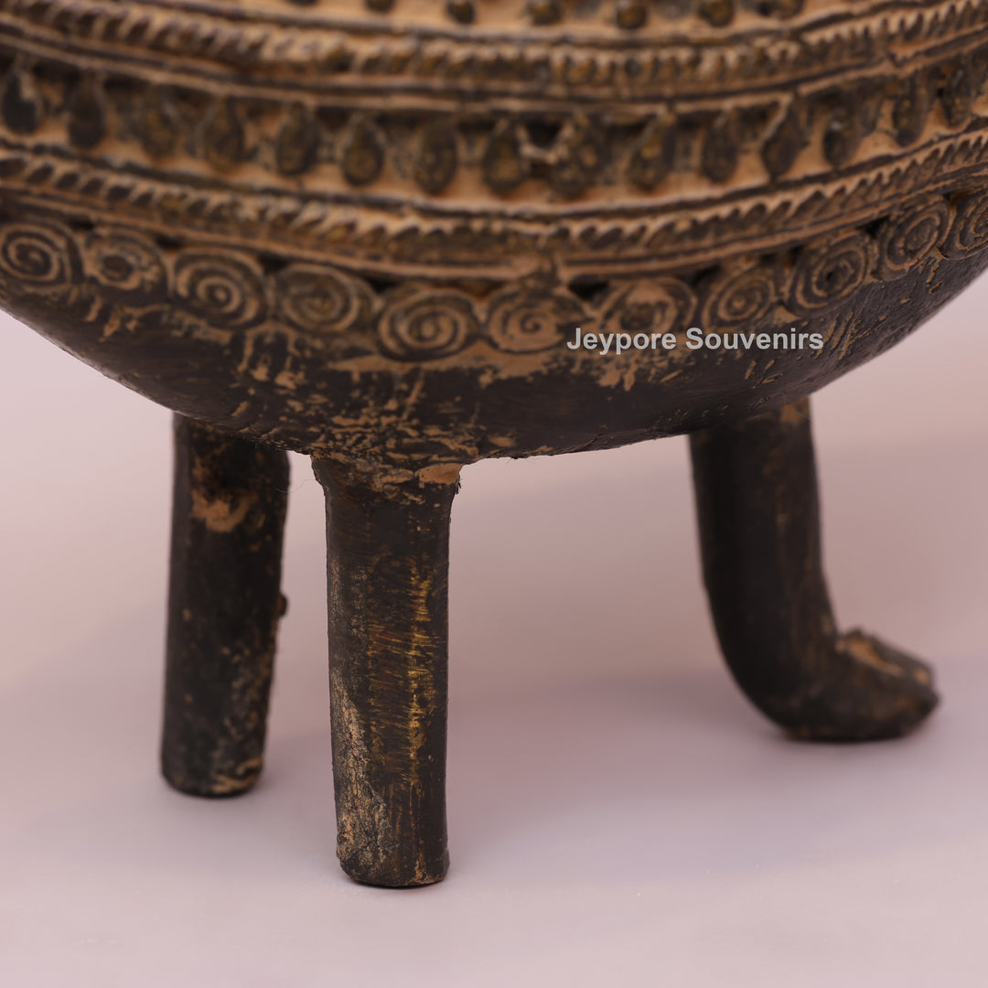 Handcrafted Dhokra Brass Fish Container Box
