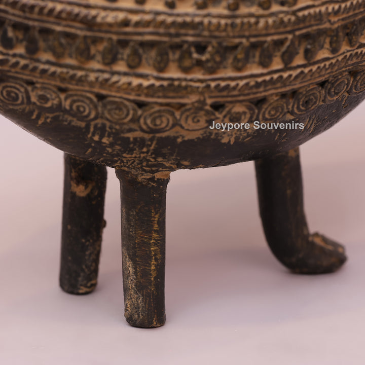 Handcrafted Dhokra Brass Fish Container Box