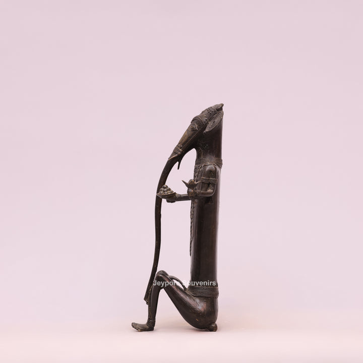 Handcrafted Brass Dhokra Tribal Musician Sculpture