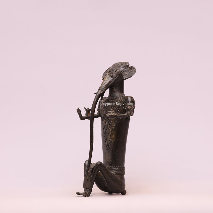 Handcrafted Brass Dhokra Tribal Musician Sculpture
