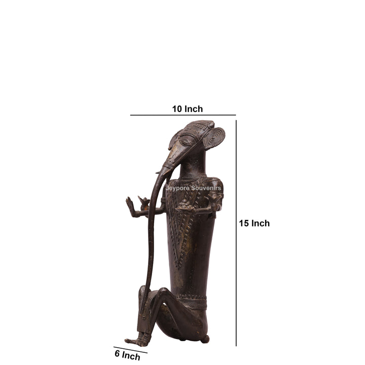 Handcrafted Brass Dhokra Tribal Musician Sculpture