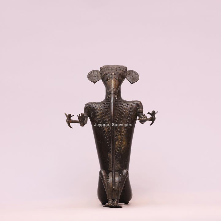 Handcrafted Brass Dhokra Tribal Musician Sculpture