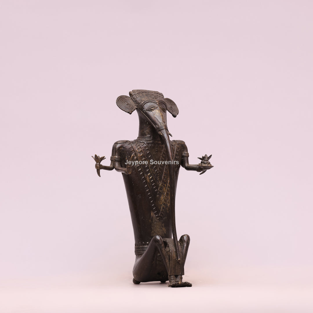 Handcrafted Brass Dhokra Tribal Musician Sculpture