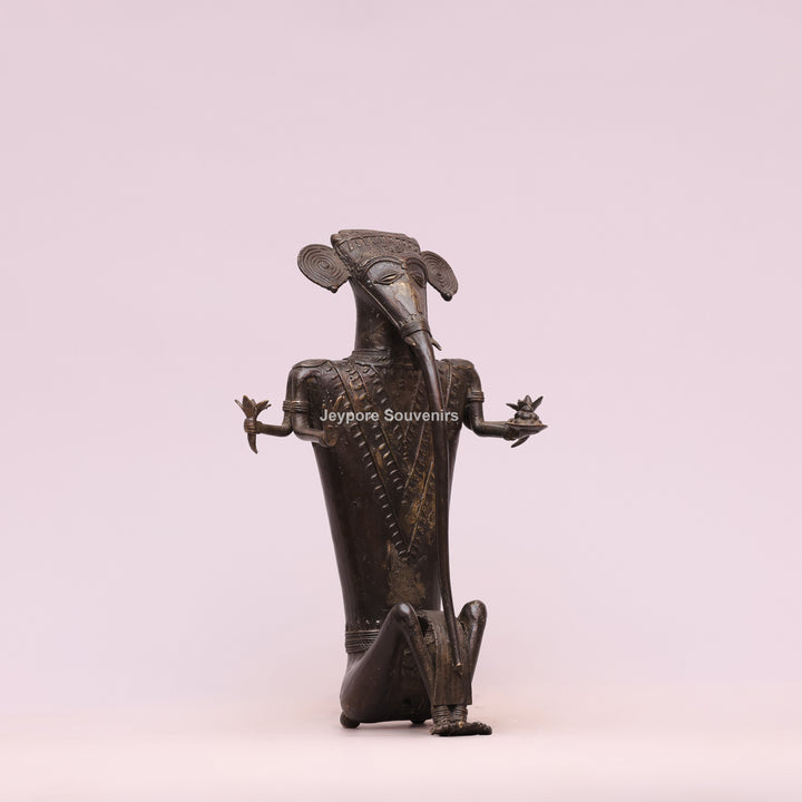 Handcrafted Brass Dhokra Tribal Musician Sculpture