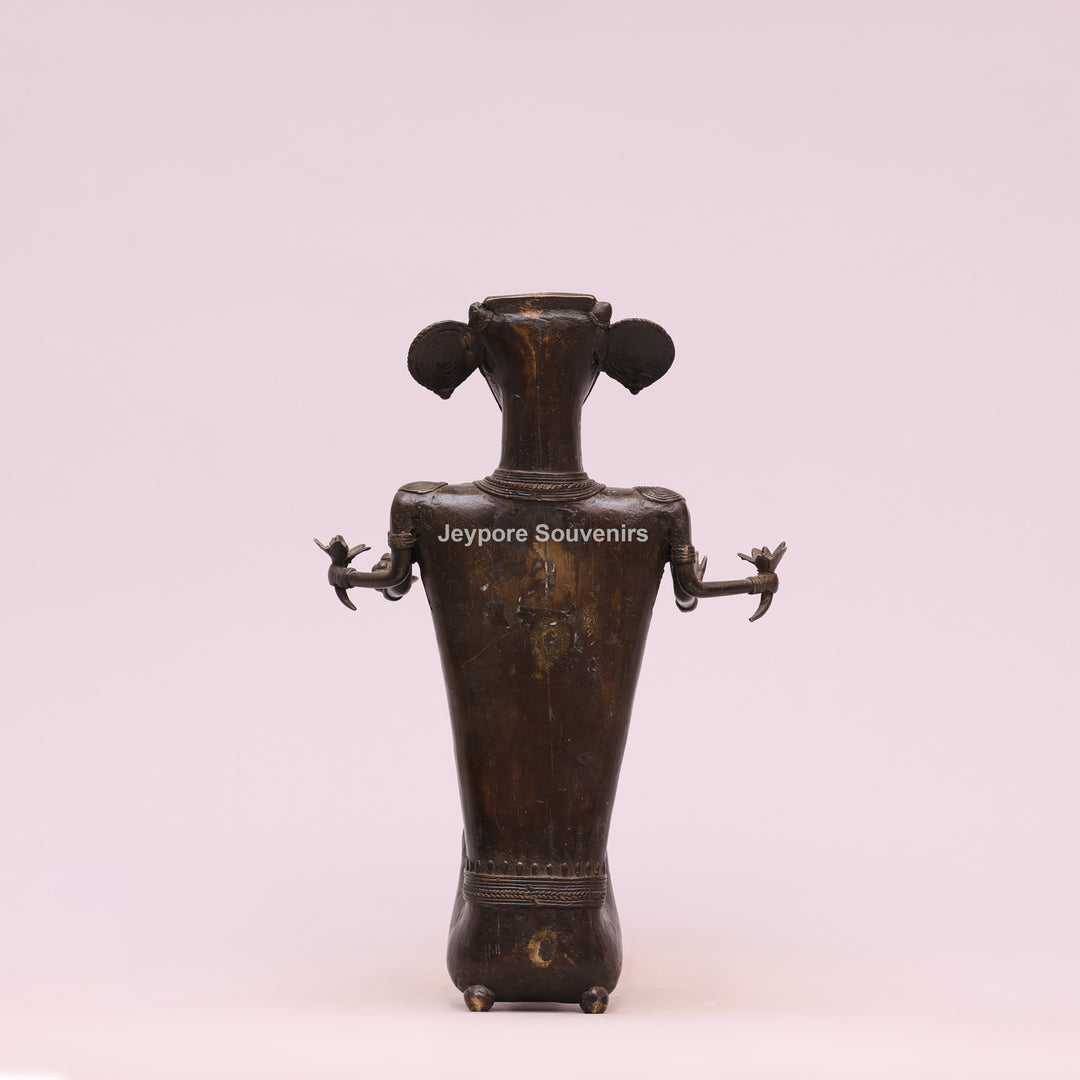 Handcrafted Brass Dhokra Tribal Musician Sculpture